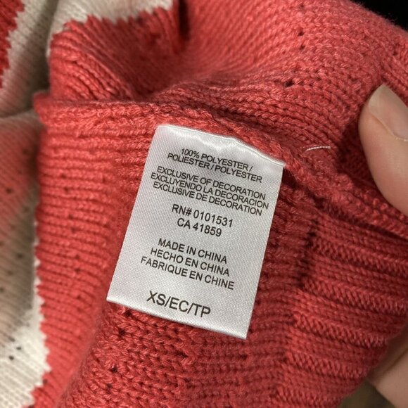 Mighty Fine Women's Size XS Red and White Striped Christmas Sweater w Bows - Picture 12 of 12